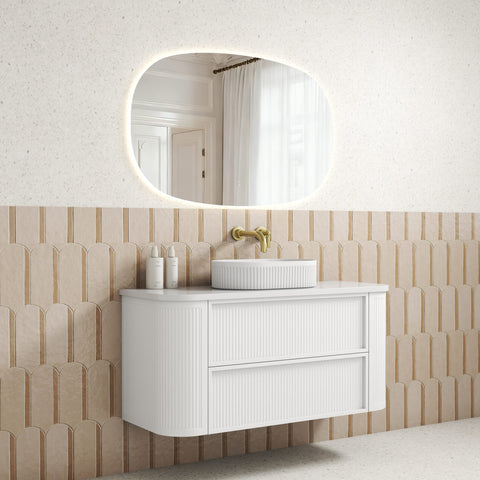 Aulic Ramee 1200mm wall hung vanity shown in a finished bathroom