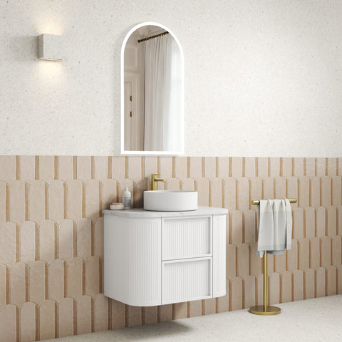 Aulic Ramee 750mm wall hung vanity shown in a finished bathroom