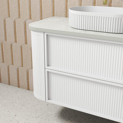 Aulic Ramee 750mm wall hung vanity in a bathroom setting