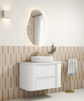 Aulic Ramee 900mm wall hung vanity shown in a finished bathroom