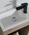 Close-up styling shot of the Aulic Revit 465mm floor standing vanity