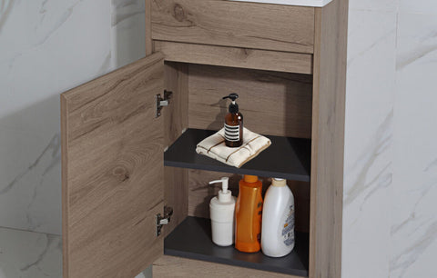 Aulic Revit 465mm floor standing vanity in a bathroom setting
