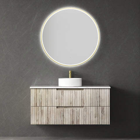 Front view of the Aulic Tuscana 1200mm wall hung vanity