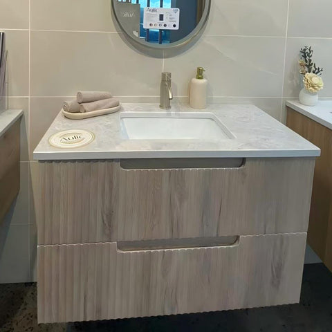Aulic Tuscana 1200mm wall hung vanity shown in a finished bathroom