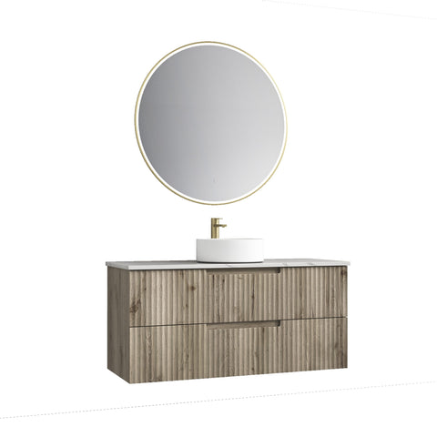 Aulic Tuscana 1200mm wall hung vanity in a bathroom setting