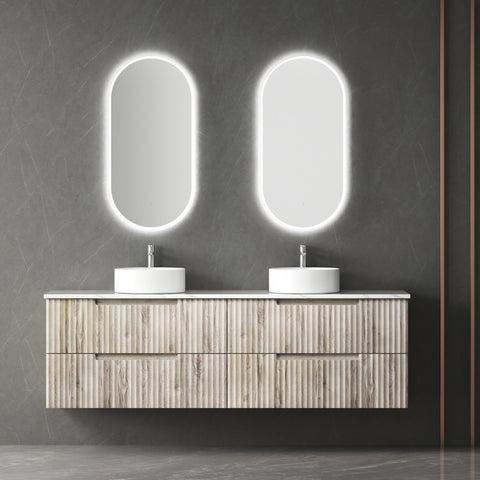 Front view of the Aulic Tuscana 1800mm wall hung vanity