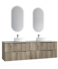 Aulic Tuscana 1800mm wall hung vanity in a bathroom setting