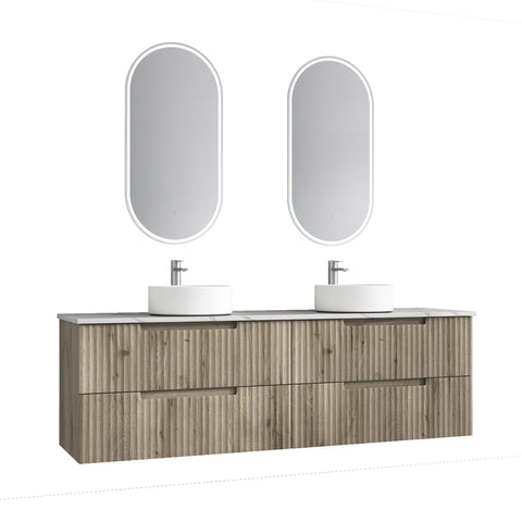 Aulic Tuscana 1800mm wall hung vanity in a bathroom setting