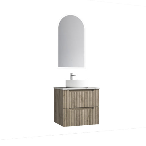 Aulic Tuscana 600mm wall hung vanity shown in a finished bathroom