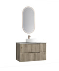Aulic Tuscana 900mm wall hung vanity in a bathroom setting