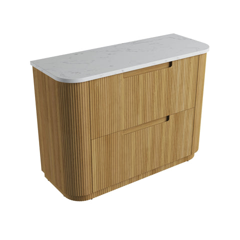 Cato solid-surface stone top for the Aulic Varcelli 1200mm floor standing vanity