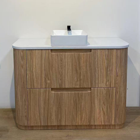 Aulic Varcelli 1200mm floor standing vanity shown in a finished bathroom