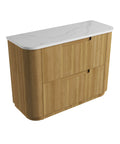 Palis White solid-surface stone top for the Aulic Varcelli 1200mm floor standing vanity