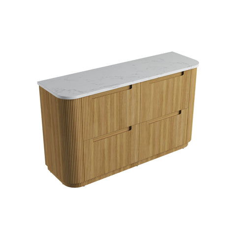 Cato solid-surface stone top for the Aulic Varcelli 1500mm floor standing vanity