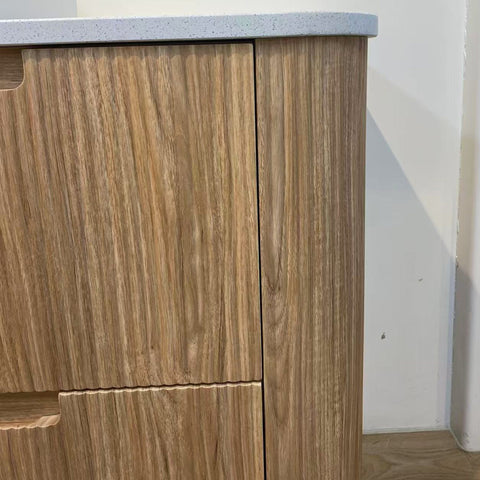 Aulic Varcelli 1500mm floor standing vanity shown in a finished bathroom