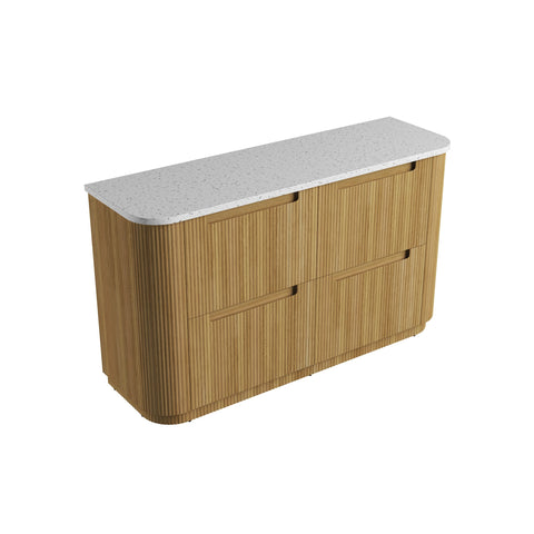 Snow solid-surface stone top for the Aulic Varcelli 1500mm floor standing vanity