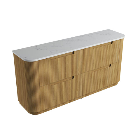 Cato solid-surface stone top for the Aulic Varcelli 1800mm floor standing vanity