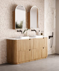 Aulic Varcelli 1800mm floor standing vanity shown in a finished bathroom