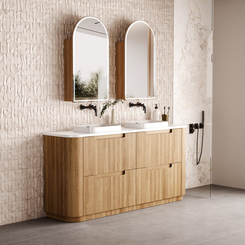 Aulic Varcelli 1800mm floor standing vanity shown in a finished bathroom
