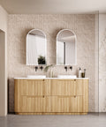 Aulic Varcelli 1800mm floor standing vanity styled in a bathroom
