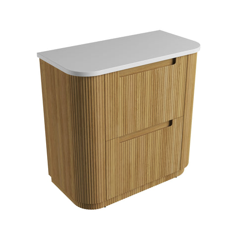 Pure solid-surface stone top for the Aulic Varcelli 900mm floor standing vanity