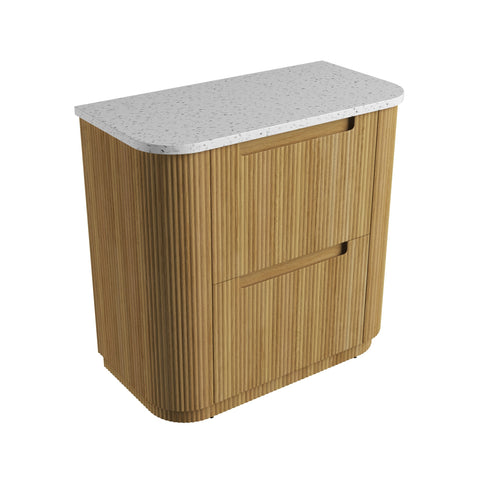 Snow solid-surface stone top for the Aulic Varcelli 900mm floor standing vanity
