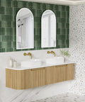 Aulic Varcelli Mono 1500mm wall hung vanity shown in a finished bathroom