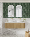 Aulic Varcelli Mono 1500mm wall hung vanity styled in a bathroom