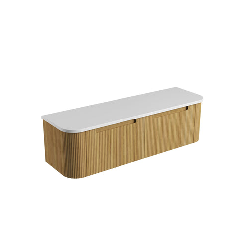 Pure solid-surface stone top for the Aulic Varcelli Mono 1500mm wall hung vanity