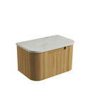 Alpine solid-surface stone top for the Aulic Varcelli Mono 750mm wall hung vanity