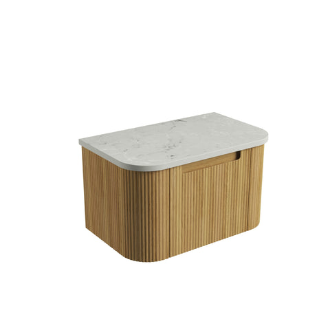 Alpine solid-surface stone top for the Aulic Varcelli Mono 750mm wall hung vanity