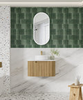 Aulic Varcelli Mono 750mm wall hung vanity styled in a bathroom