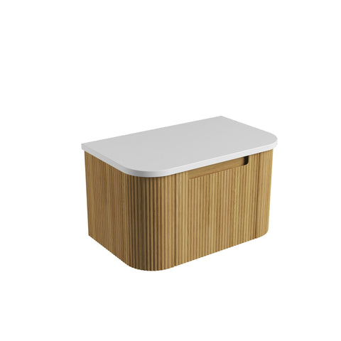 Pure solid-surface stone top for the Aulic Varcelli Mono 750mm wall hung vanity