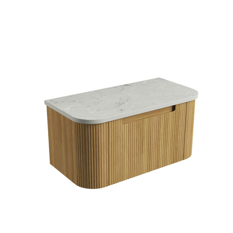 Alpine solid-surface stone top for the Aulic Varcelli Mono 900mm wall hung vanity