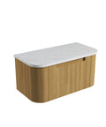 Cato solid-surface stone top for the Aulic Varcelli Mono 900mm wall hung vanity