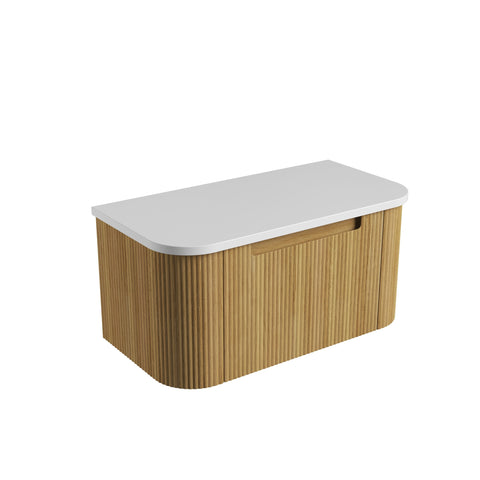 Pure solid-surface stone top for the Aulic Varcelli Mono 900mm wall hung vanity
