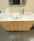 Aulic Varcelli Tier 1200mm wall hung vanity shown in a finished bathroom