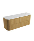 Palis White solid-surface stone top for the Aulic Varcelli Tier 1500mm wall hung vanity