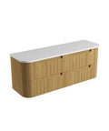 Snow solid-surface stone top for the Aulic Varcelli Tier 1500mm wall hung vanity