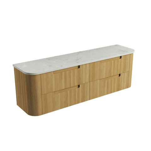 Alpine solid-surface stone top for the Aulic Varcelli Tier 1800mm wall hung vanity