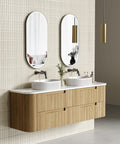 Aulic Varcelli Tier 1800mm wall hung vanity shown in a finished bathroom