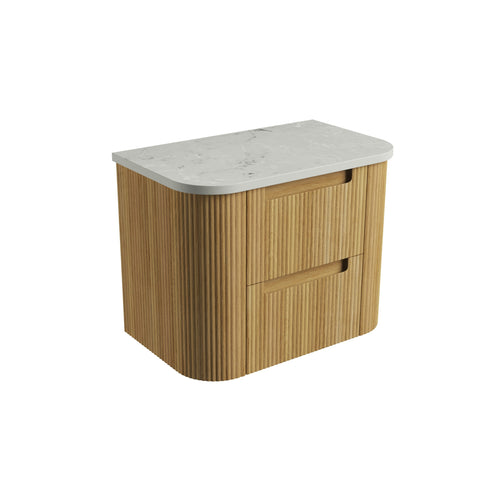 Alpine solid-surface stone top for the Aulic Varcelli Tier 750mm wall hung vanity