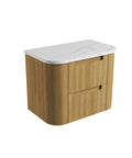Palis White solid-surface stone top for the Aulic Varcelli Tier 750mm wall hung vanity