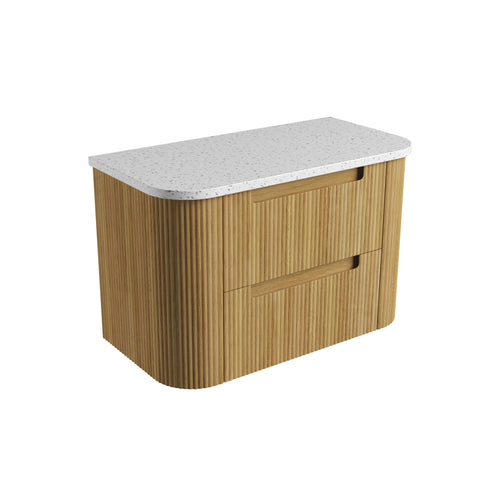 Snow solid-surface stone top for the Aulic Varcelli Tier 900mm wall hung vanity