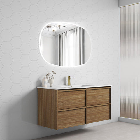 Aulic Venetta 1200mm wall hung vanity shown in a finished bathroom