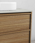 Close-up styling shot of the Aulic Venetta 1200mm wall hung vanity
