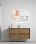 Aulic Venetta 1200mm wall hung vanity styled in a bathroom