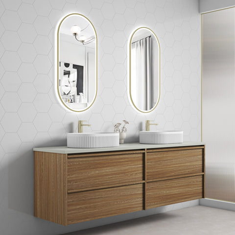 Aulic Venetta 1800mm wall hung vanity shown in a finished bathroom
