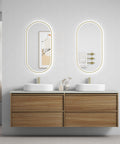 Aulic Venetta 1800mm wall hung vanity styled in a bathroom