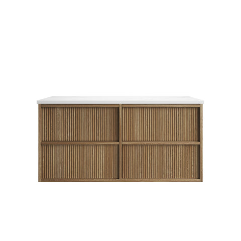 Aulic Venetta Fluted 1200mm wall hung vanity with vanity top